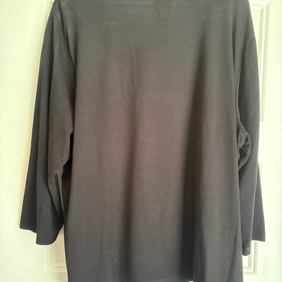 Ruby Rd. Black Blouse with Floral Accents - Picture 7 of 7